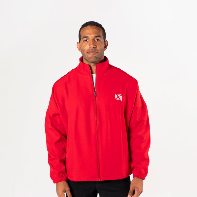 Beyond sportswear Unisex Red Track Jacket - Image 2